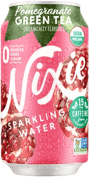 Nixie Sparkling Water Pomegranate Green Tea Organically Flavored Sparkling Water