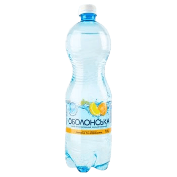 Obolonska Sparkling Water Lemon and Orange plastic bottle