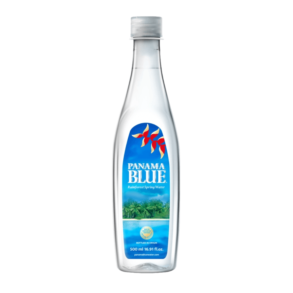 Panama Blue Rainforest Spring Water Sparkling plastic bottle