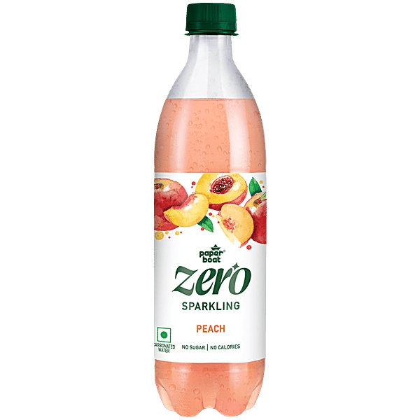 Paper Boat Zero Sparkling Peach plastic bottle