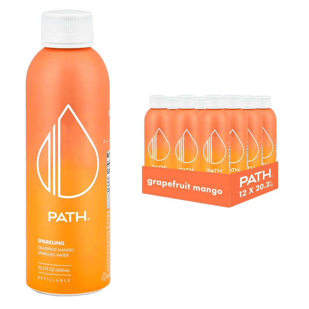 Path Sparkling Water Grapefruit Mango plastic bottle