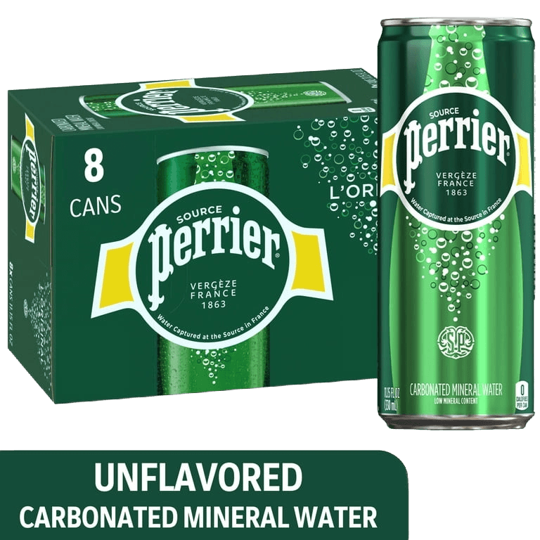 Perrier Sparkling Mineral Water can