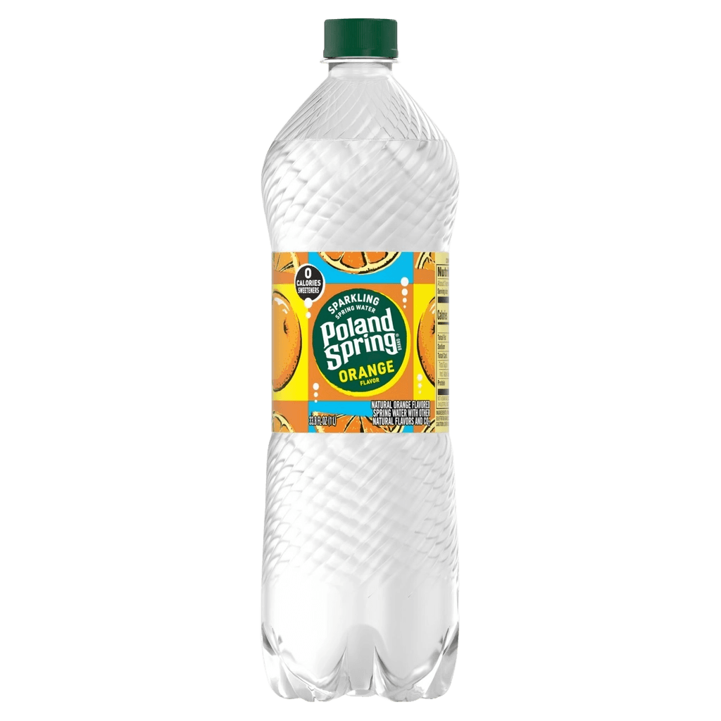 Poland Spring Sparkling Water Orange plastic bottle