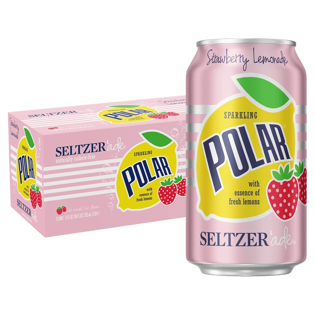 Polar strawberry lemonade seltzer water