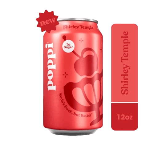 Poppi Prebiotic Soda Shirley Temple can