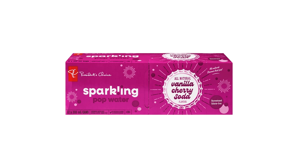 President's Choice Vanilla Cherry Sparkling Water