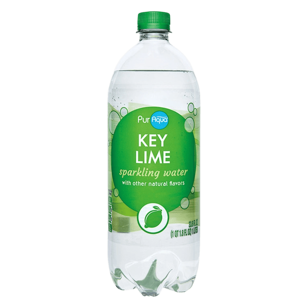 Pur Aqua Sparkling Water Key Lime plastic bottle