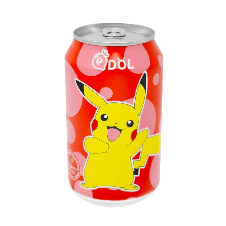 Qdol Pokémon Canette d'eau pétillante à la fraise