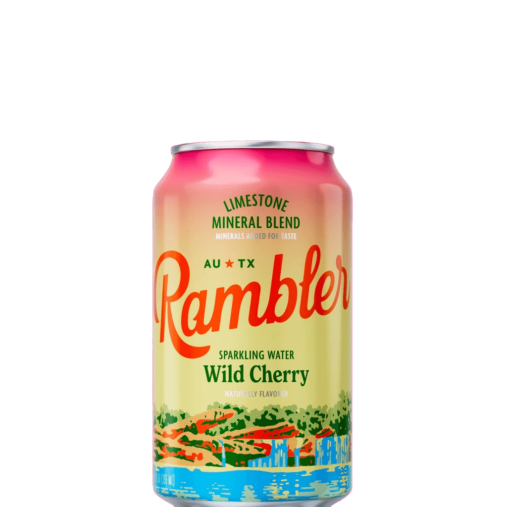 Rambler Sparkling Water Limestone Mineral Blend Wild Cherry can