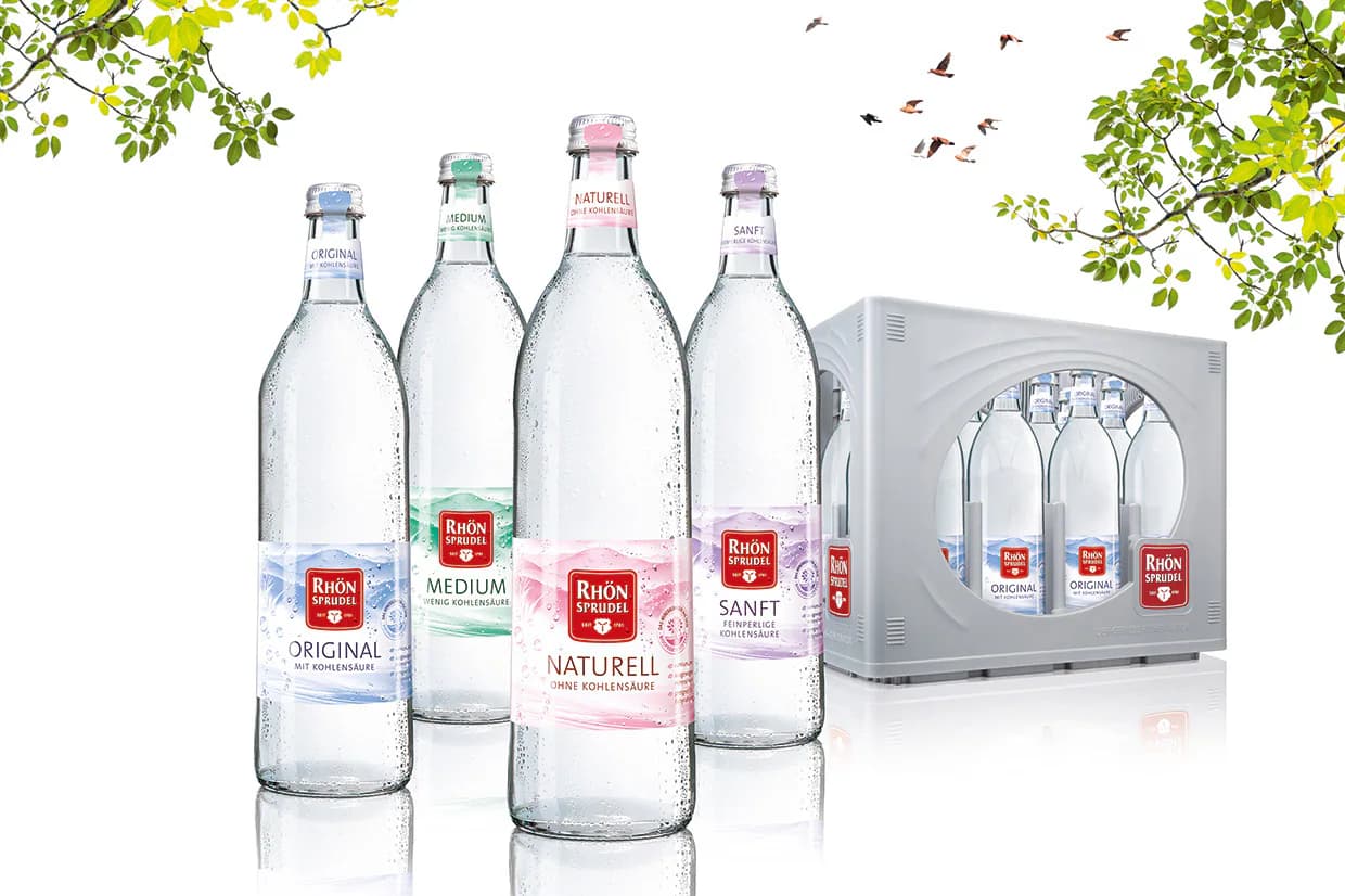 Rhön Sprudel Medium Sparkling Water plastic bottle