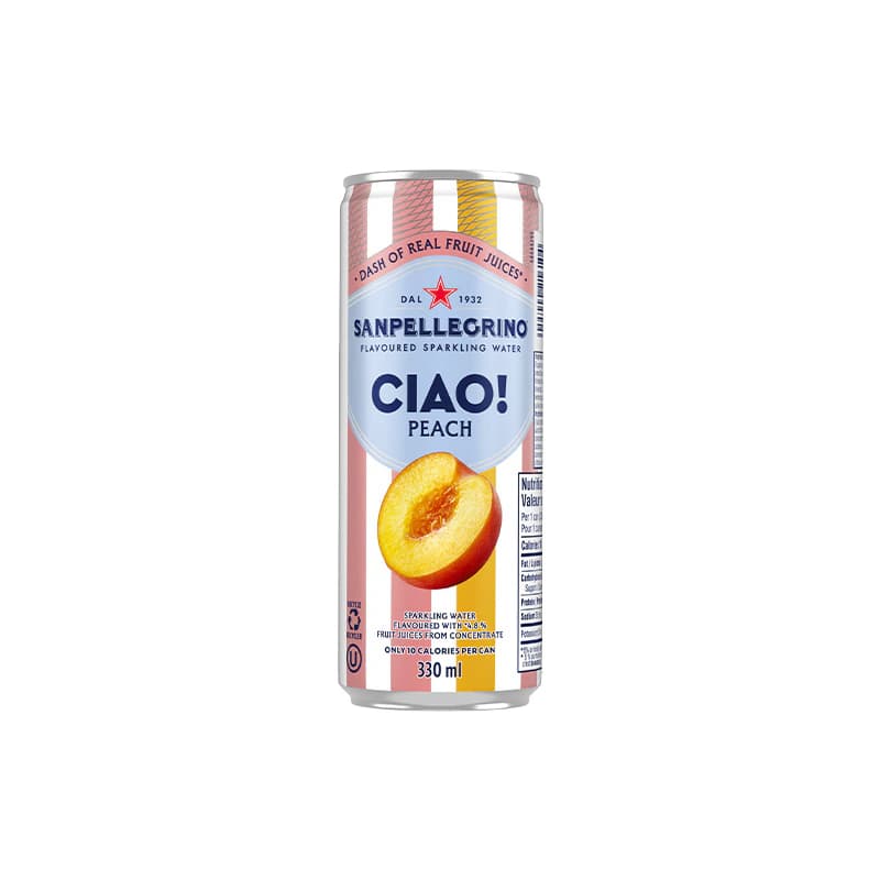 S. Pellegrino San Pellegrino Ciao! Peach Flavoured Italian Sparkling Water
