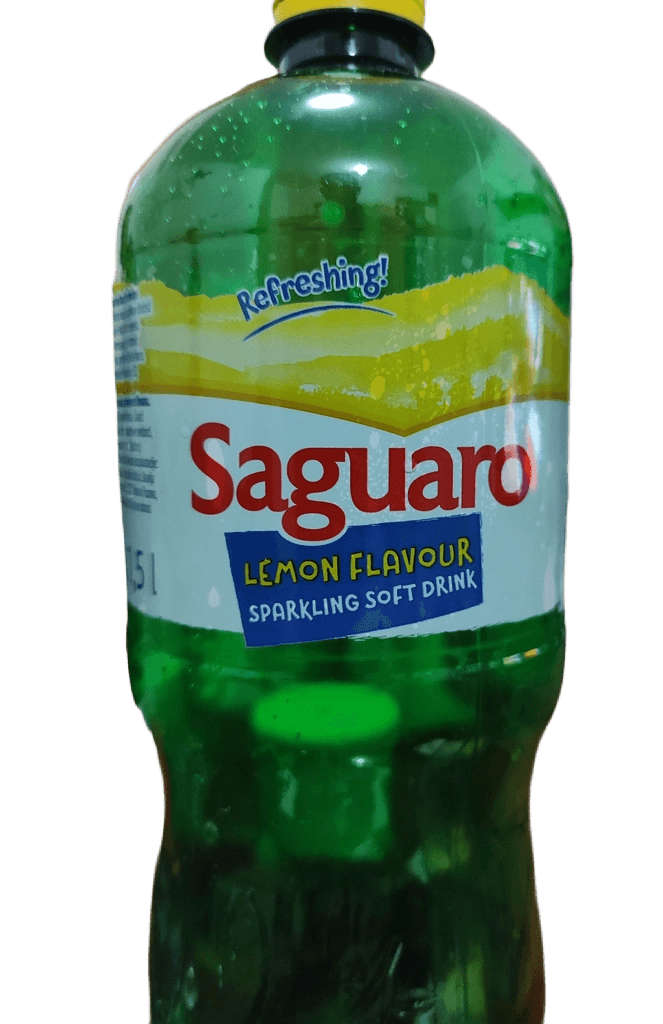 Saguaro Lemon Sparkling Soft Drink plastic bottle