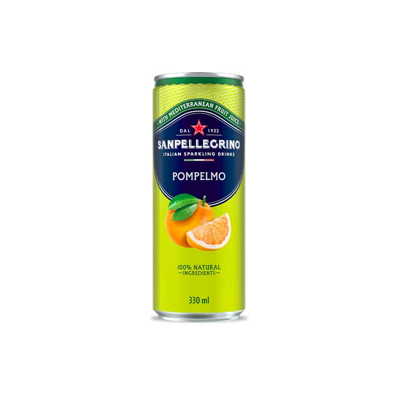 Sanpellegrino Italian Sparkling Drinks Pompelmo Grapefruit can