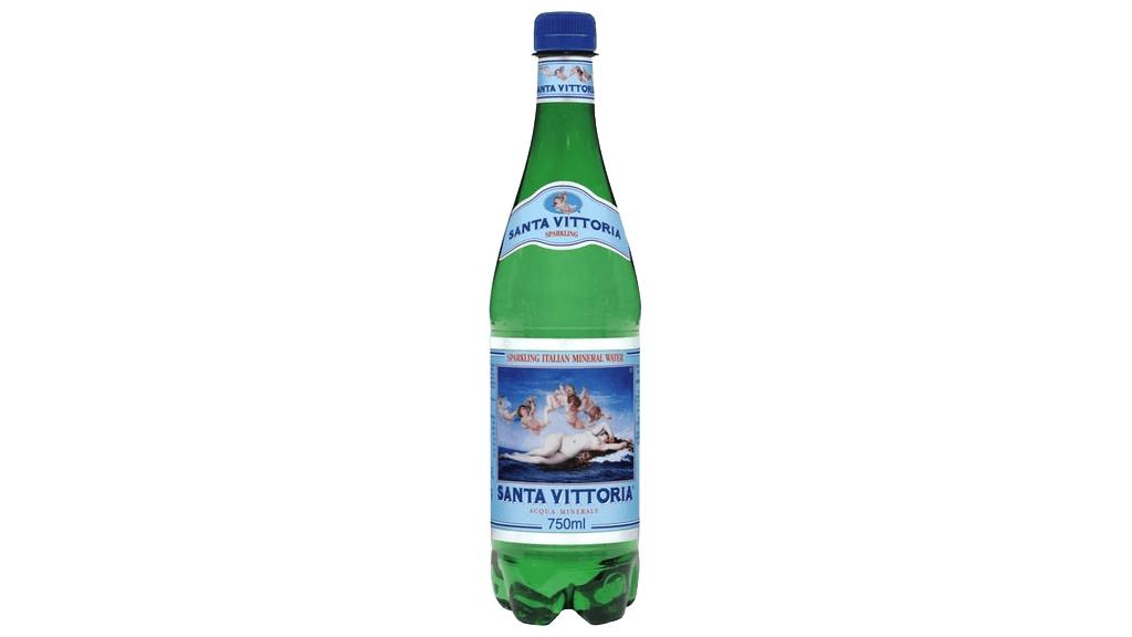 Santa Vittoria Sparkling Italian Mineral Water plastic bottle