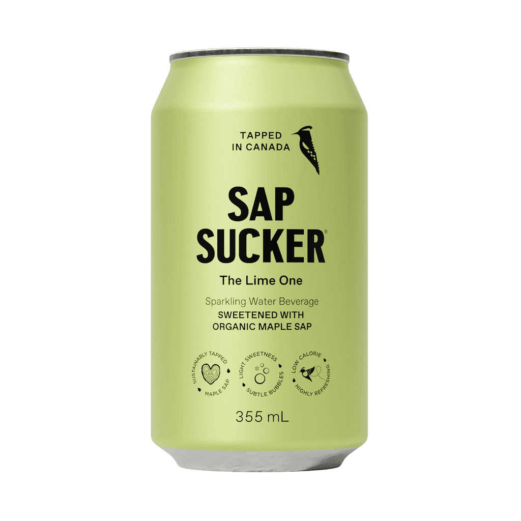 Sapsucker Sparkling Water Sweetened with Organic Maple Sap - The Lime One