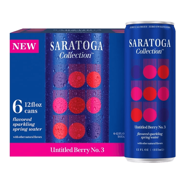 Saratoga Collection Flavored Sparkling Spring Water Untitled Berry No. 3 can