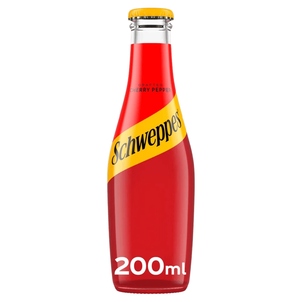 Schweppes Crafted Sour Cherry Pepper glass bottle