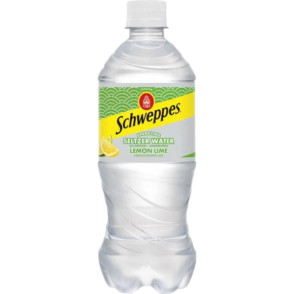 Schweppes Sparkling Seltzer Water Lemon Lime plastic bottle