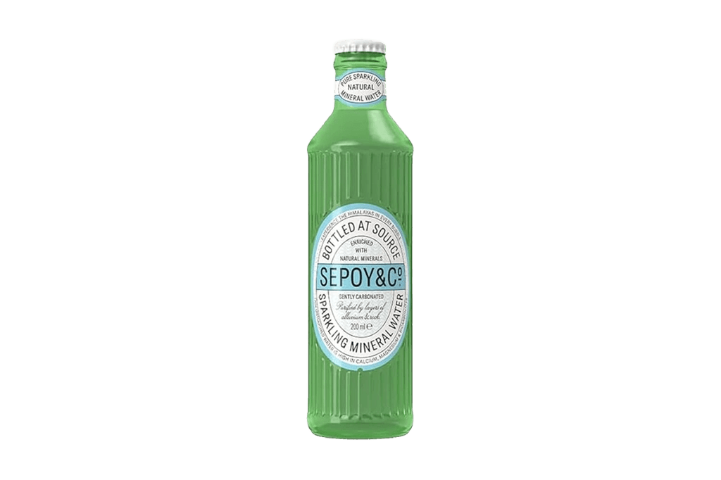 Sepoy & Co. Sparkling Mineral Water glass bottle