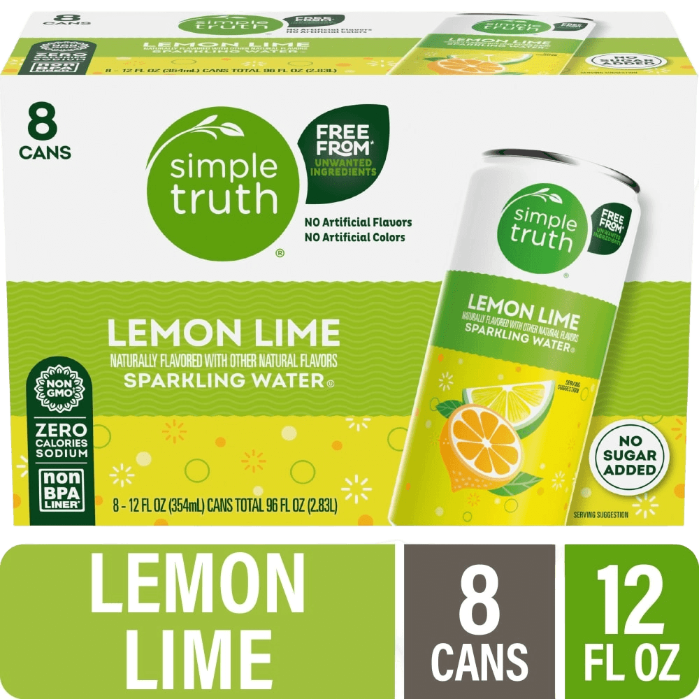 Simple Truth Lemon Lime - Naturally Flavored - Sparkling Water
