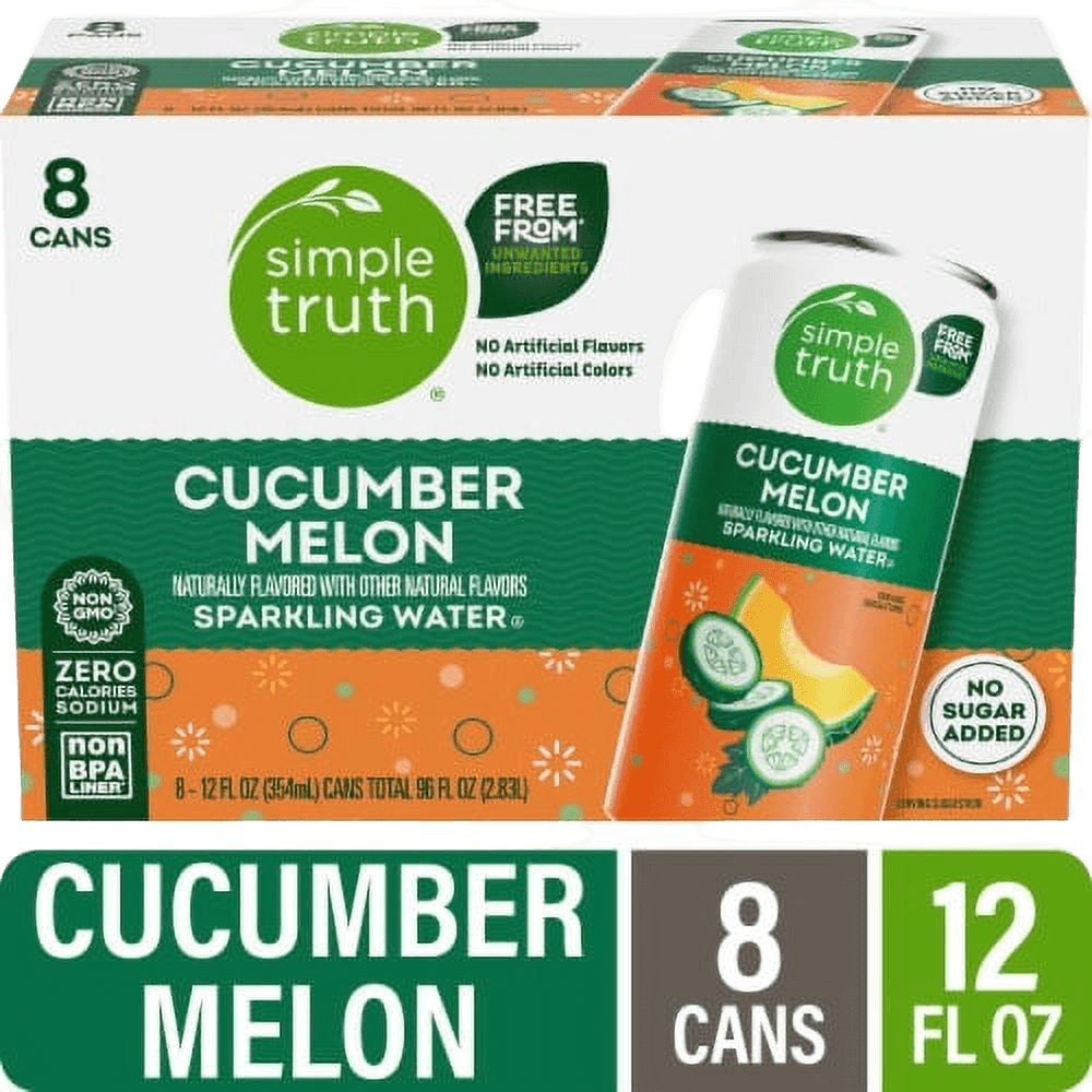 Simple Truth Naturally Flavored Sparkling Seltzer Water Cucumber Melon