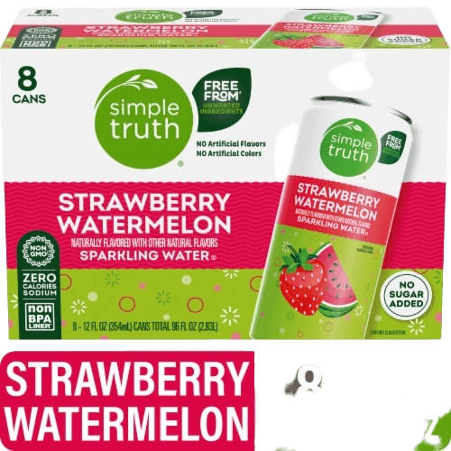 Simple Truth Naturally Flavored Sparkling Seltzer Water Strawberry Watermelon