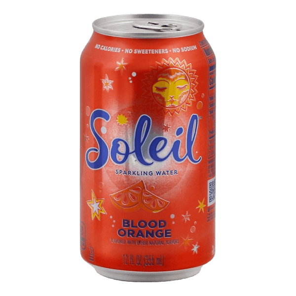Soleil Blood orange flavored sparkling water beverage