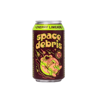 Space Debris Sparkling Water Cherry Limeade can