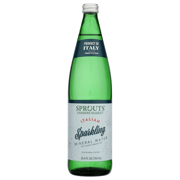 Sprouts Farmers Market Italian Sparkling Mineral Water glass bottle