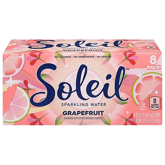 Sprouts Soleil Sparkling Water Grapefruit can