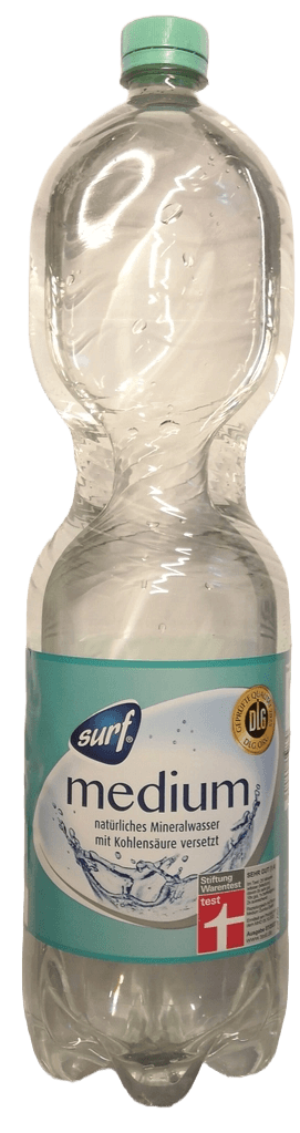 Surf Mineralwasser Medium Carbonated plastic bottle