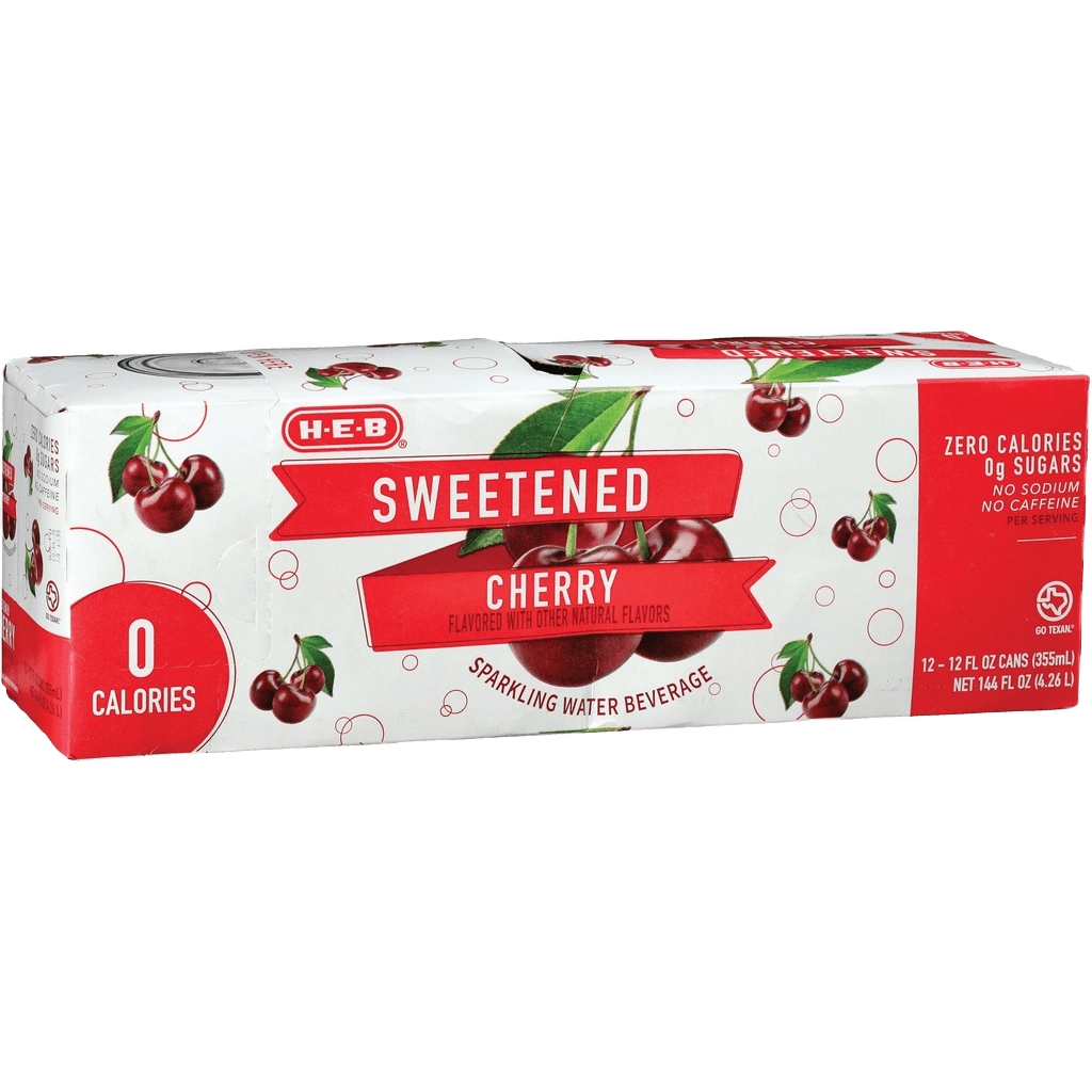 Sweetened cherry sparkling water