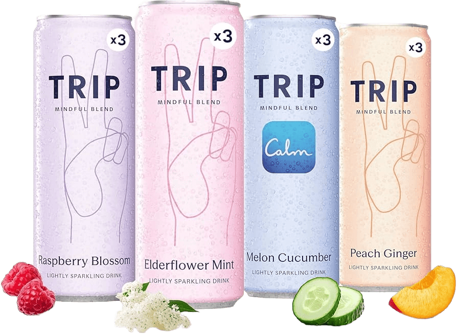 TRIP Sparkling flavoured drink with fruit juices from concentrate, added magnesium