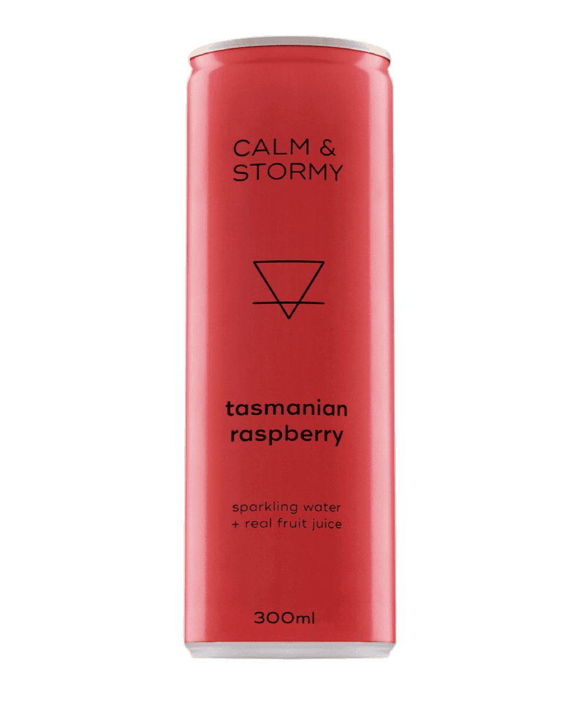 Tasmanian raspberry sparkling water
