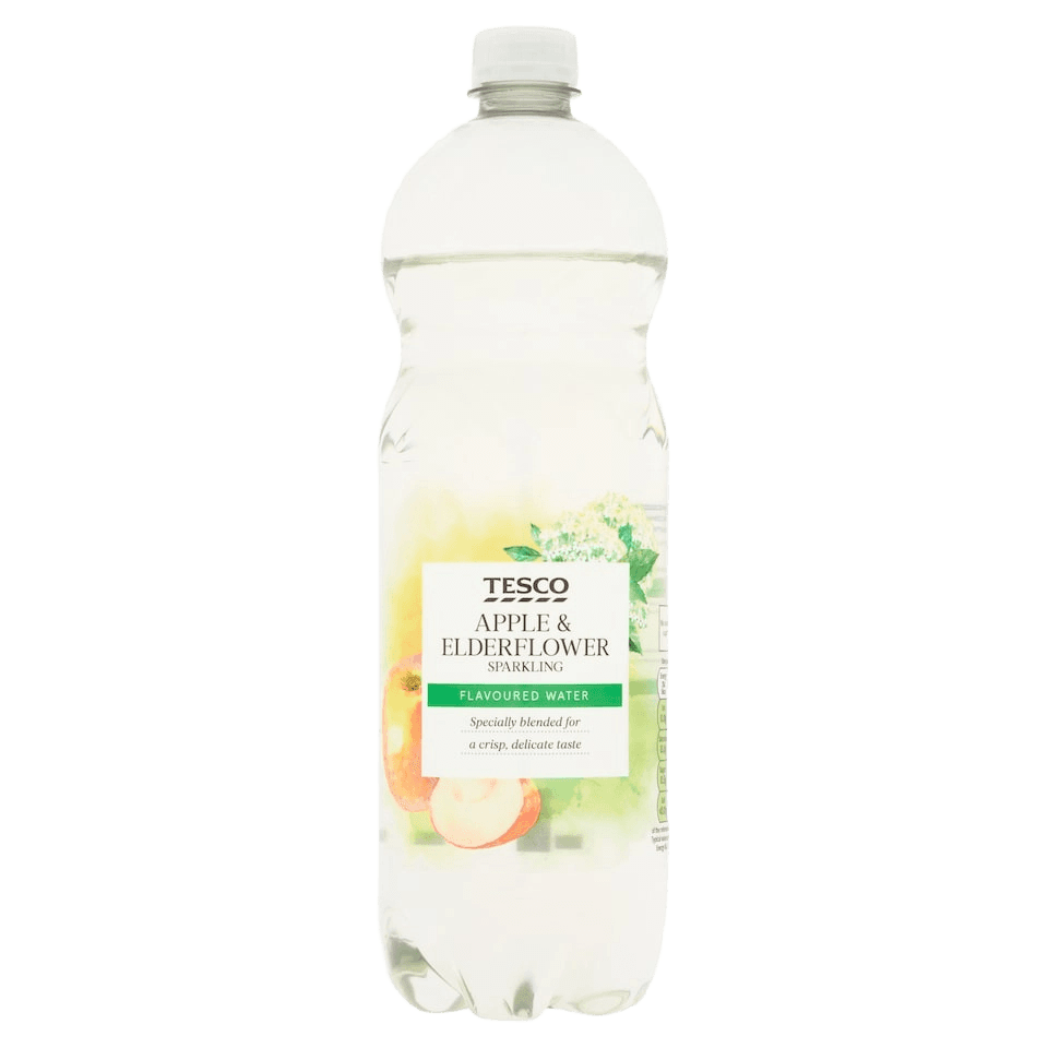 Tesco Apple & Elderflower Sparkling Flavoured Water