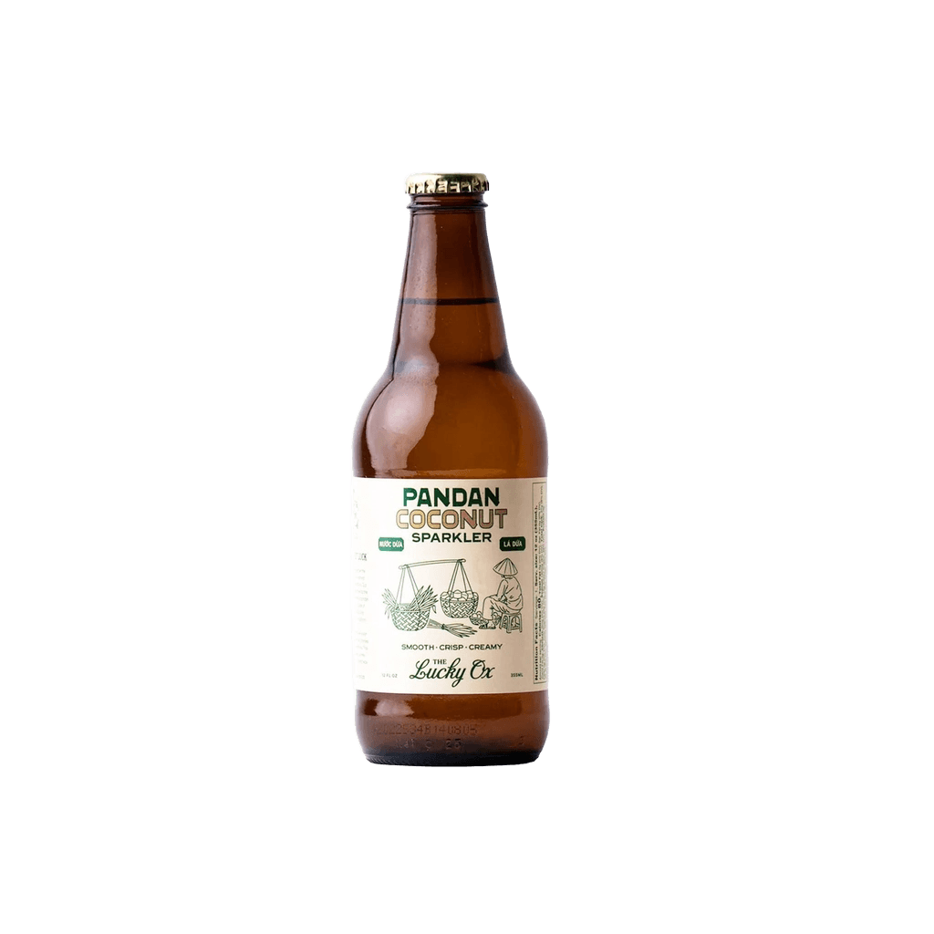 The Lucky Ox Pandan Coconut Sparkler glass bottle
