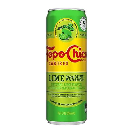 Topo Chico Lime Sparkling Water can