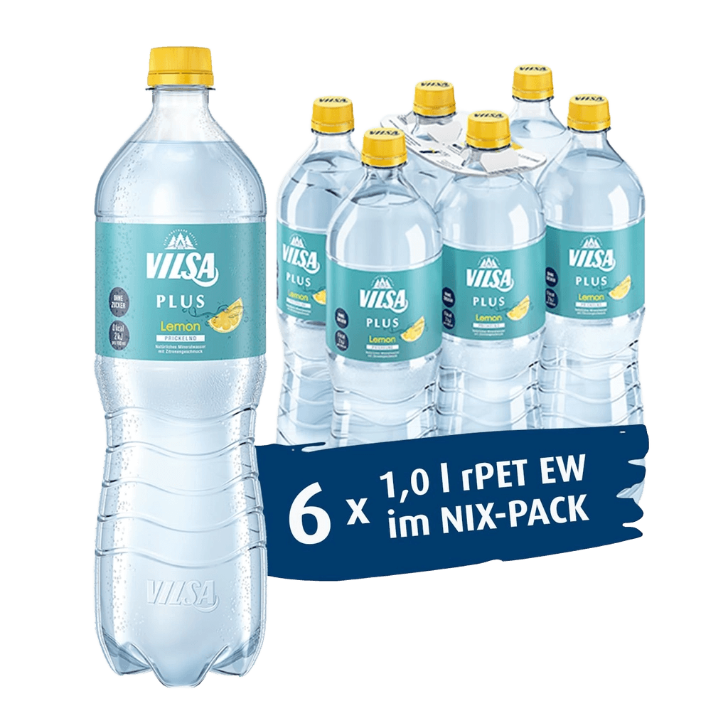 Vilsa Plus Lemon Prickelnd plastic bottle