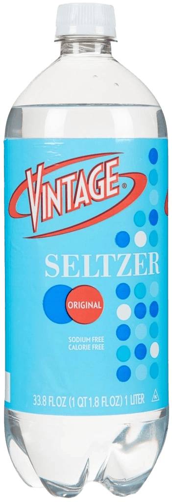 Vintage Seltzer Sparkling Water plastic bottle
