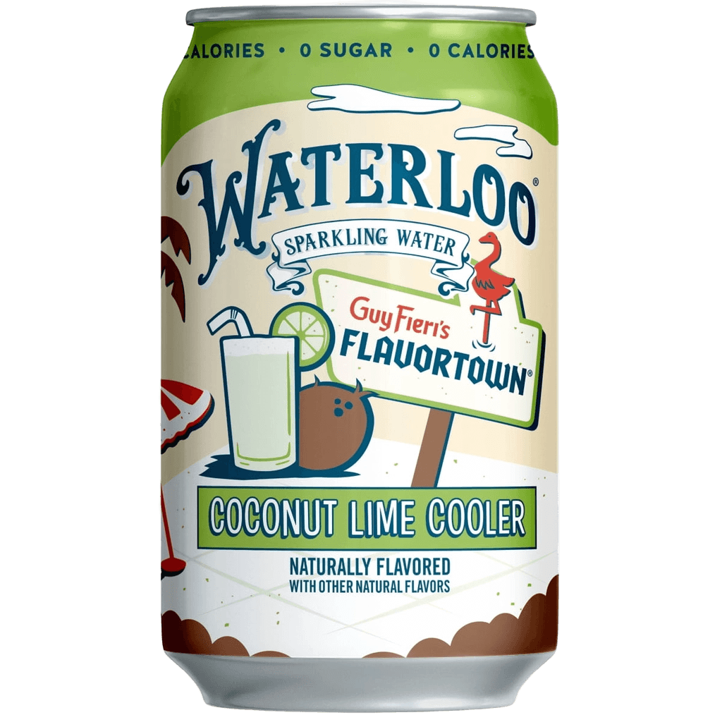 Waterloo Flavortown Coconut Lime Cooler Sparkling Water can