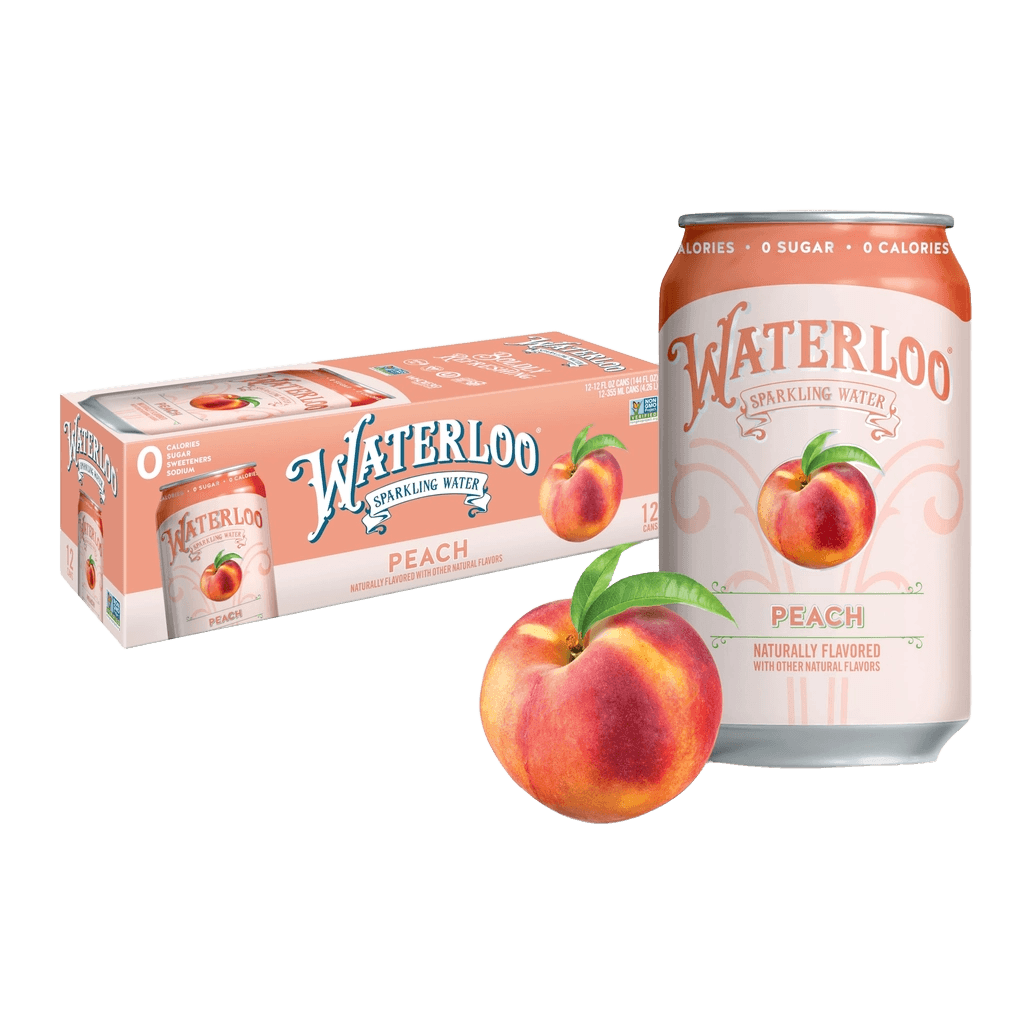 Waterloo Sparkling Water Peach Naturally Flavored with other Natural Flavors
