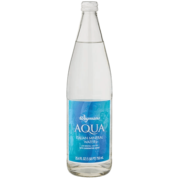 Wegmans Aqua Italian Mineral Water glass bottle