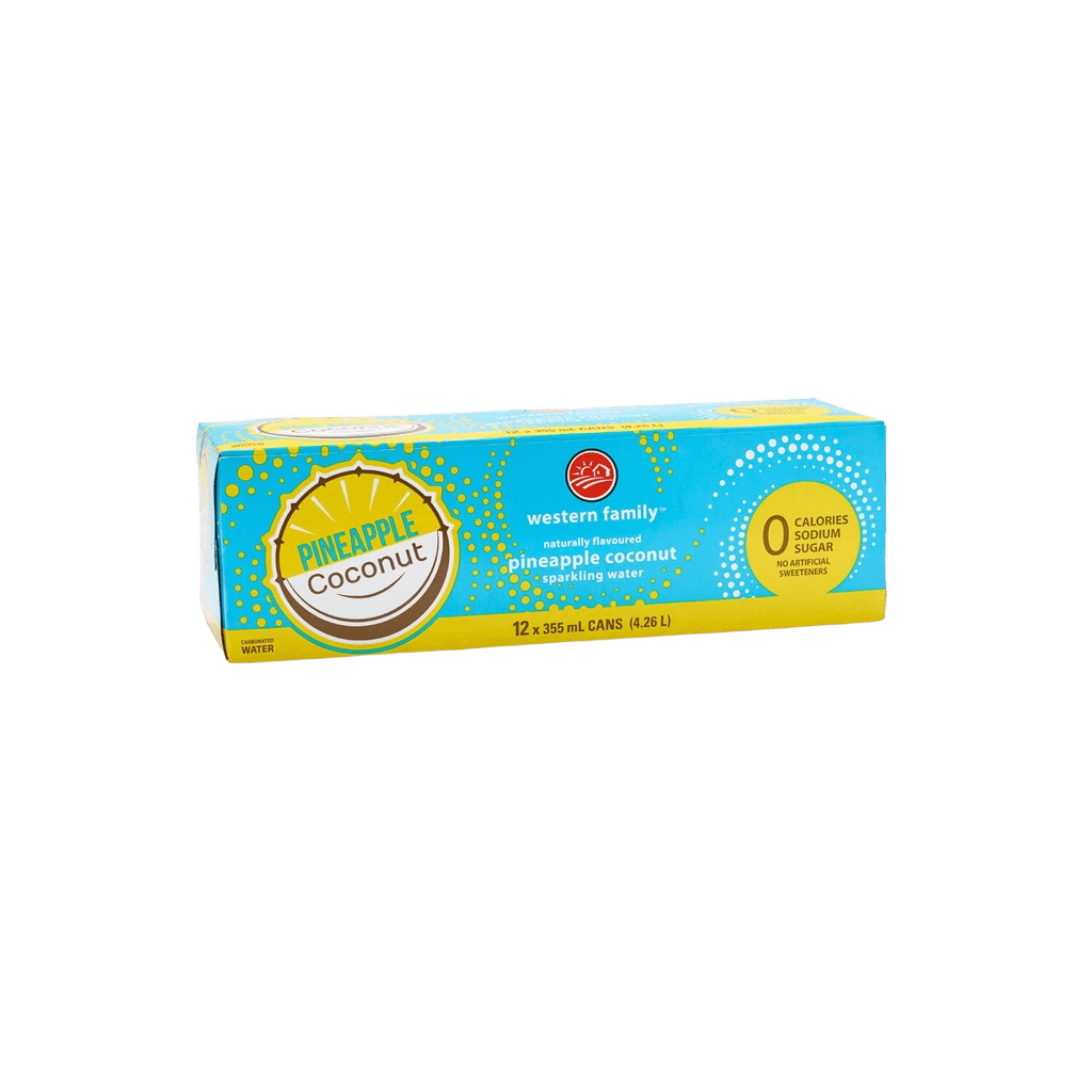 Western Family Pineapple Coconut Sparkling Water