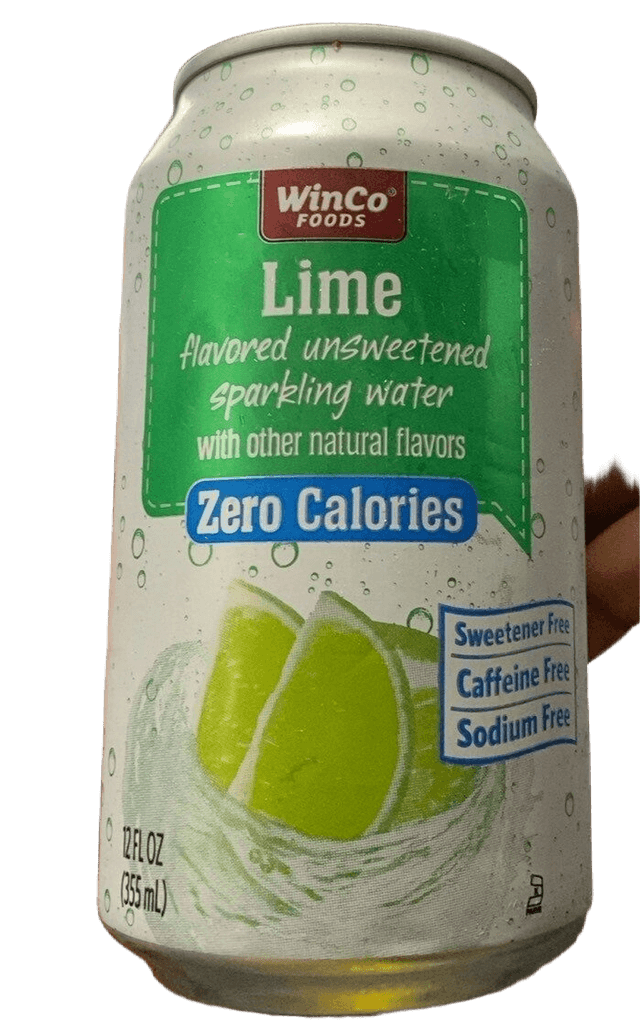 Winco Foods Lime flavoured unsweetened sparkling water