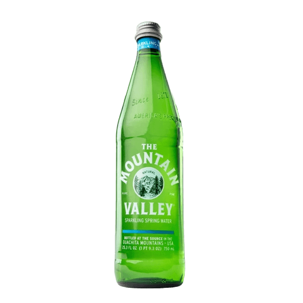 Wood Springs Premium Sparkling Spring Water glass bottle
