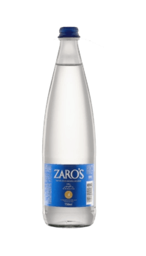 Zaro's Natural Mineral Water Carbonated glass bottle