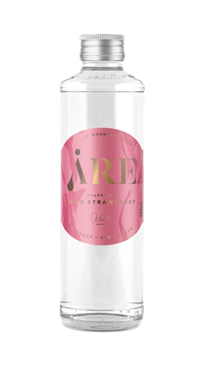 Åre Swedish Mountain Water Sparkling Wild Strawberry glass bottle