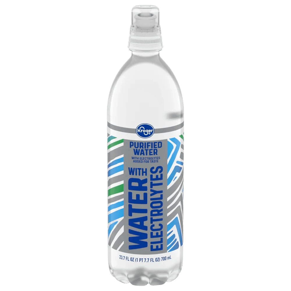 Kroger Electrolyte Water Unflavored plastic bottle