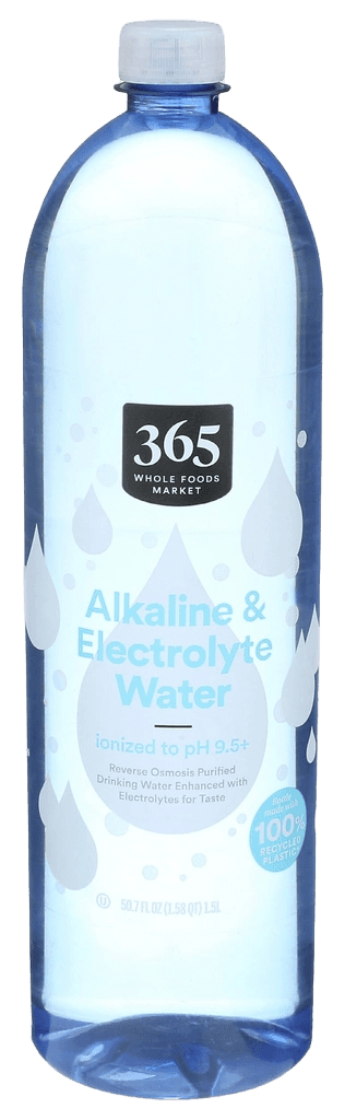 365 Whole Foods Market Alkaline pH Electrolyte Water Plastic Bottle