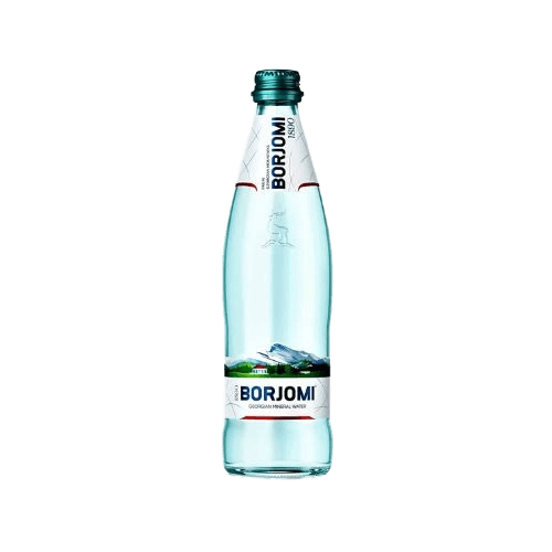 Borjomi Sparkling Natural Mineral Water Glass Bottle